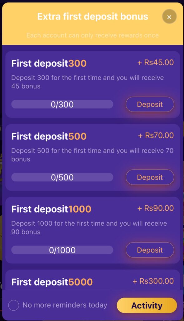 Deposit Bonuses